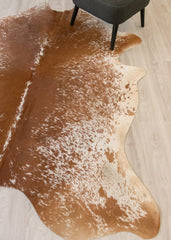 Salt Pepper Brown & White Cowhide Rug (Size: 230 X 190 CM) CHR2143