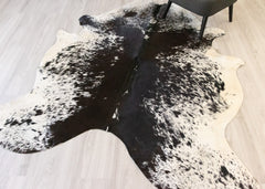 Salt Pepper Black & White Cowhide Rug (Size: 230 X 200 CM) CHR2147