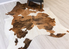 (Rare) Exotic Tricolor Cowhide Rug (Size: 220 X 180 CM) CHR2108