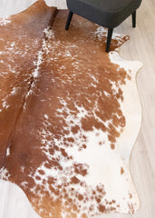 Salt Pepper Brown & White Cowhide Rug (Size: 220 X 170 CM) CHR2092