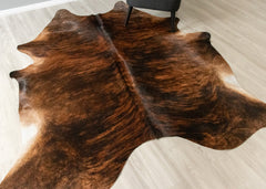 Dark Brindle Cowhide Rug (Size: 230 X 200 CM) CHR2518