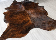 Dark Brindle Cowhide Rug (Size: 240 X 200 CM) CHR2475