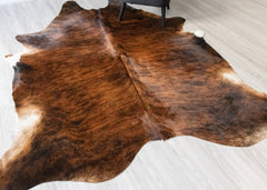 Dark Brindle Cowhide Rug (Size: 260 X 230 CM) CHR2477