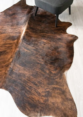 Dark Brindle Cowhide Rug (Size: 230 X 190 CM) CHR2478