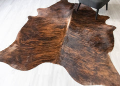 Dark Brindle Cowhide Rug (Size: 230 X 190 CM) CHR2478
