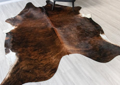 Dark Brindle Cowhide Rug (Size: 240 X 200 CM) CHR2479