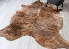 Dark Brindle Cowhide Rug (Size: 240 X 200 CM) CHR2484