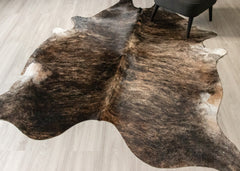 Dark Brindle Cowhide Rug (Size: 230 X 200 CM) CHR2489