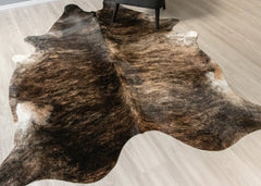 Dark Brindle Cowhide Rug (Size: 230 X 200 CM) CHR2489