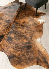 Dark Brindle Cowhide Rug (Size: 230 X 210 CM) CHR2495