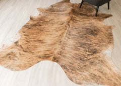 Light Brindle Cowhide Rug (Size: 250 X 230 CM) CHR2501
