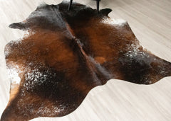 Salt Pepper Tri-Color Cowhide Rug (Size: 230 X 200 CM) CHR2601