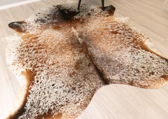 Salt Pepper Tri-Color Cowhide Rug (Size: 280 X 220 CM) CHR2243