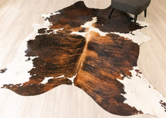 Exotic Tricolor Cowhide Rug (Size: 260 X 210 CM) CHR2234
