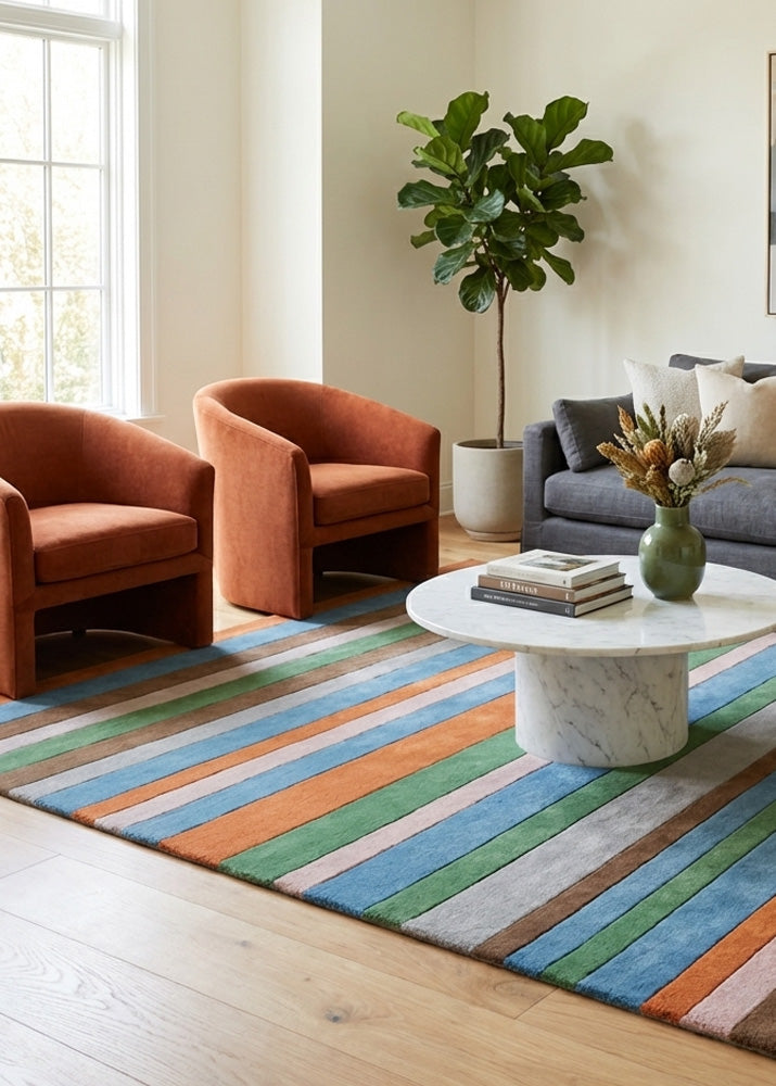 Stripe Series 1 Modern Wool Rug – Rug House NZ