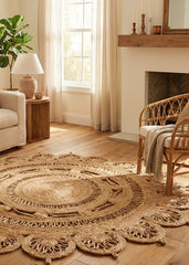 Natural Handmade Jute Round Rug