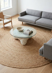 Natural Seamless Braided Jute Rug – Handmade 10mm Thick