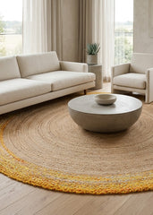 Handmade Designer Jute Round Rug