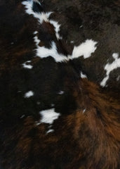 Exotic Tricolor Cowhide Rug (Size: 200 X 180 CM)