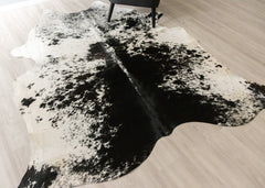 Salt Pepper Black & White Cowhide Rug (Size: 230 X 210 CM) CHR2619