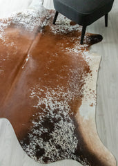 (Rare) Salt Pepper Tri-Color Cowhide Rug (Size: 220 X 200 CM) CHR2620