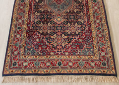 Oriental Agra Hand-Knotted Wool Floral Hallway Runner Rug – 94 x 160 CM