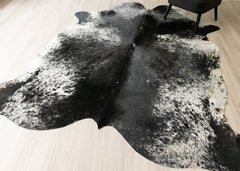 Salt Pepper Black & White Cowhide Rug (Size: 270 X 230 CM) CHR2303
