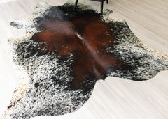 Salt Pepper Tri-Color Cowhide Rug (Size: 230 X 200 CM) CHR2322