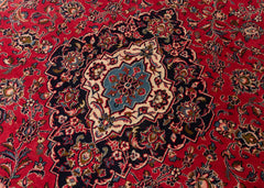 Vintage Kashan Hand-Knotted Wool Persian Rug (Size: 180 X 275 CM)