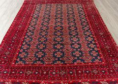 Vintage Baluch Hand-Knotted Wool Persian Rug (Size: 210 X 280 CM)