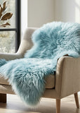 sea foam sheepskin rug