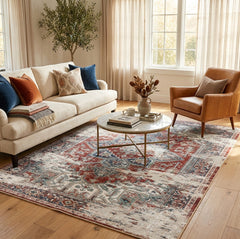 Distressed Vintage Area Rug