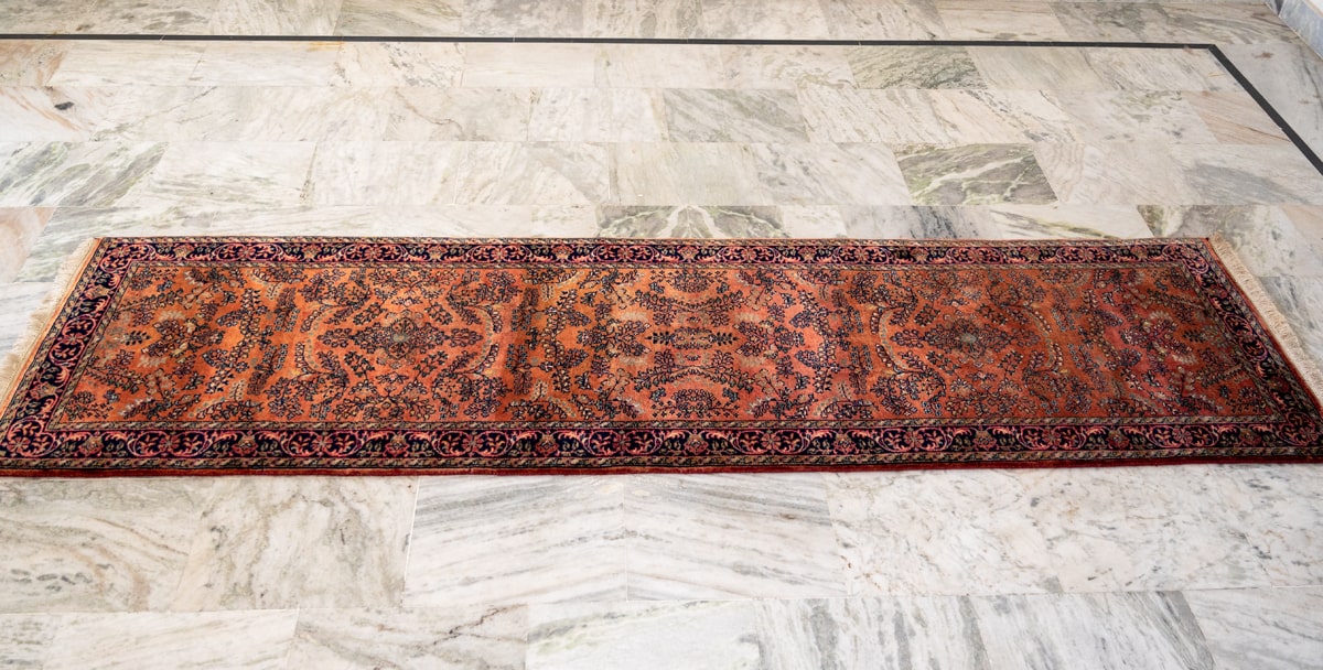 Oriental Agra Hand-Knotted Wool Hallway Runner Rug