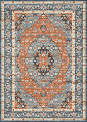 Red And Blue Vintage Area Rug