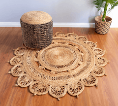 Natural Handmade Jute Round Rug