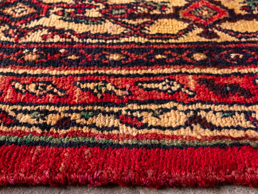 Vintage Hamadan Hand-Knotted Persian Wool Rug