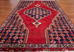 Vintage Mazleghan Hand-Knotted Persian Wool Rug