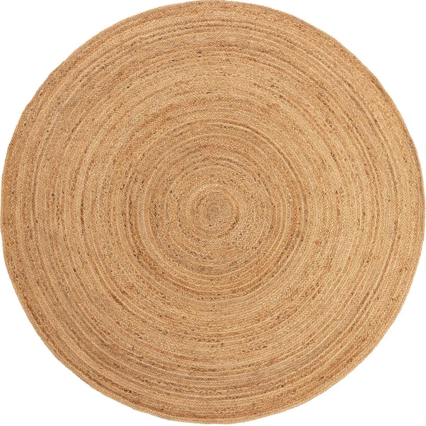 Round Textured Rug Natural Plain Handmade Jute Round Rug – Rug House NZ